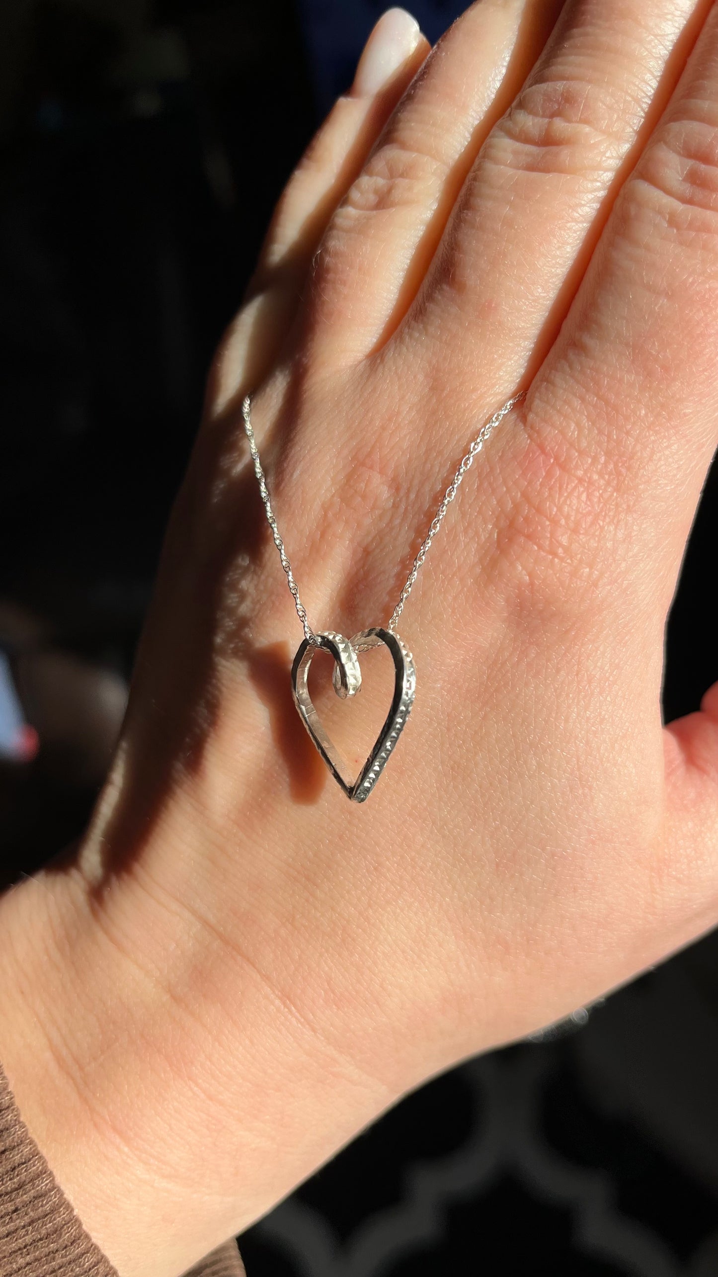 Sterling Silver Twisted Heart Pendant