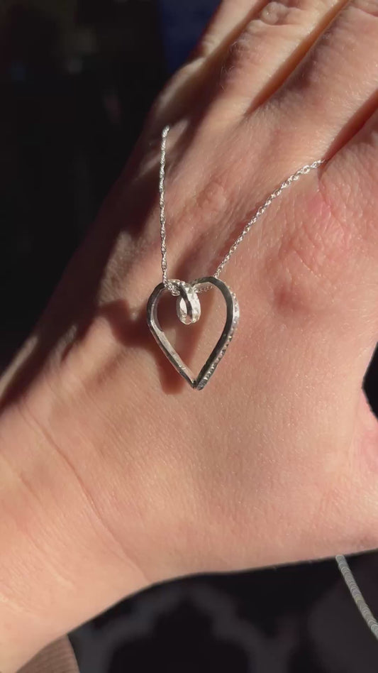 Sterling Silver Twisted Heart Pendant
